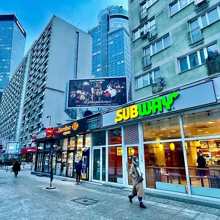 דירה Super Rondo Onz Metro Nowe Wifi 300 Mb/s Aircondition Netflix Spotify ורשה
